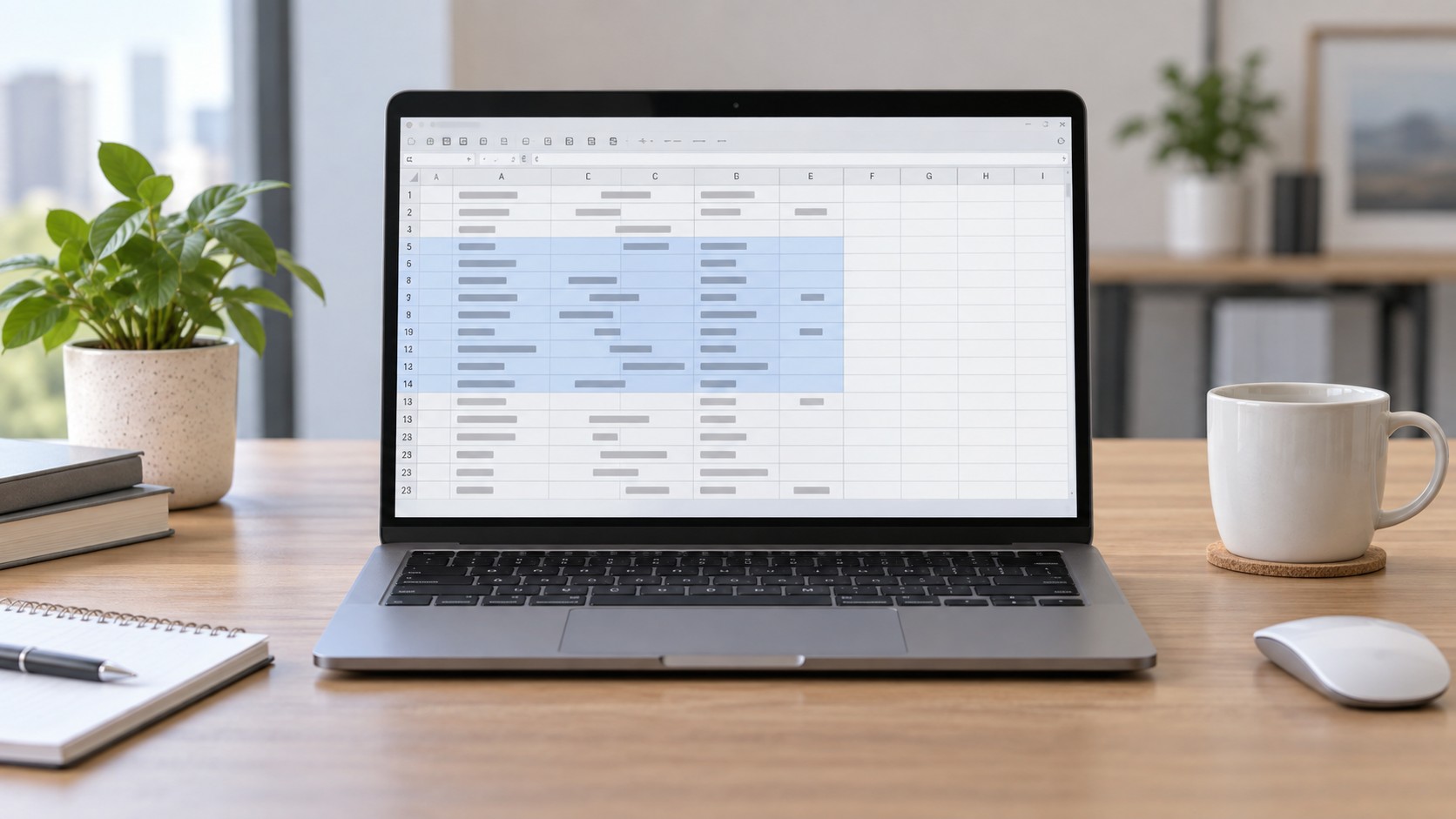 Excel-таблица с видимыми лишними пробелами в ячейках до очистки