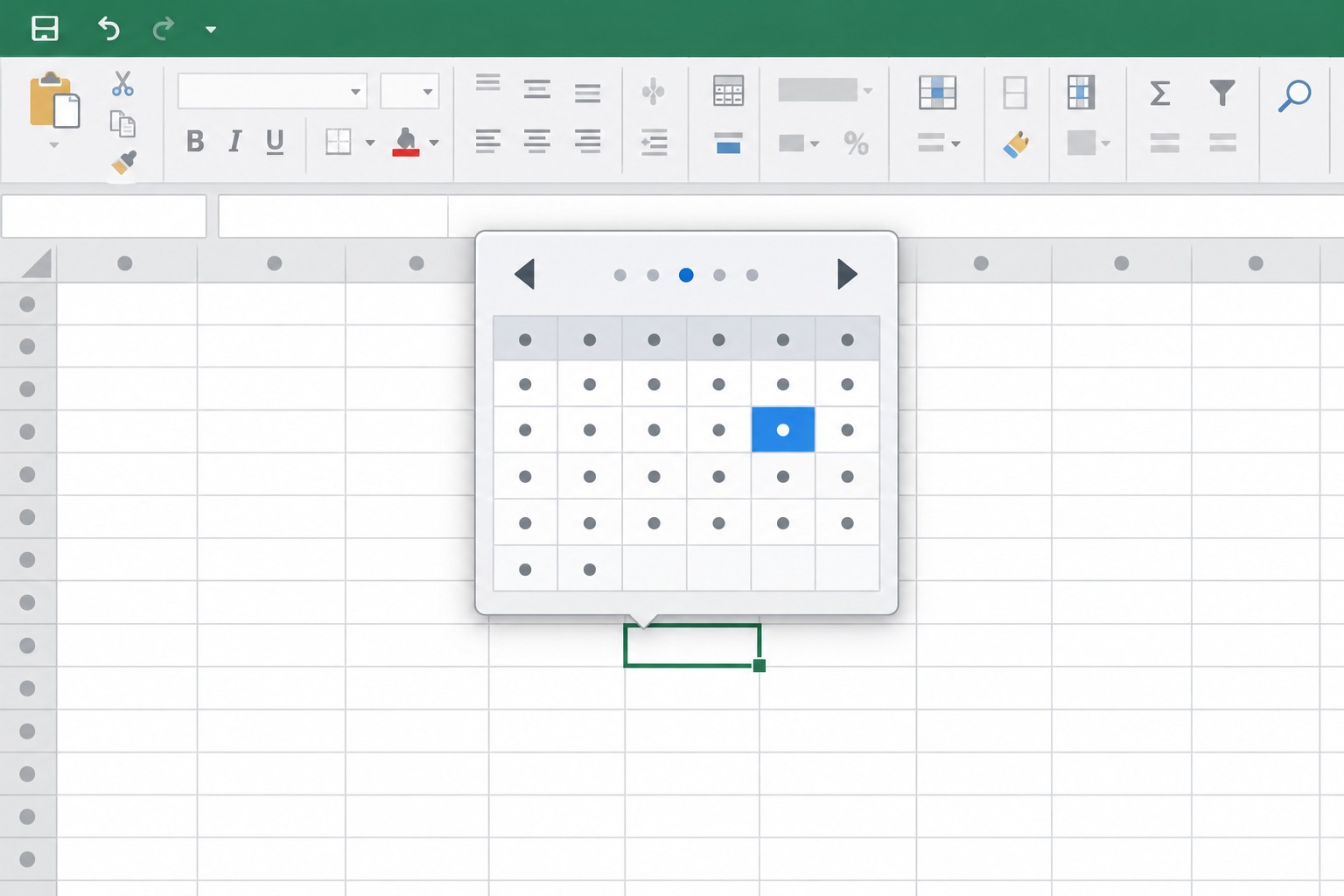 Всплывающий VBA DatePicker календарь в ячейке Excel