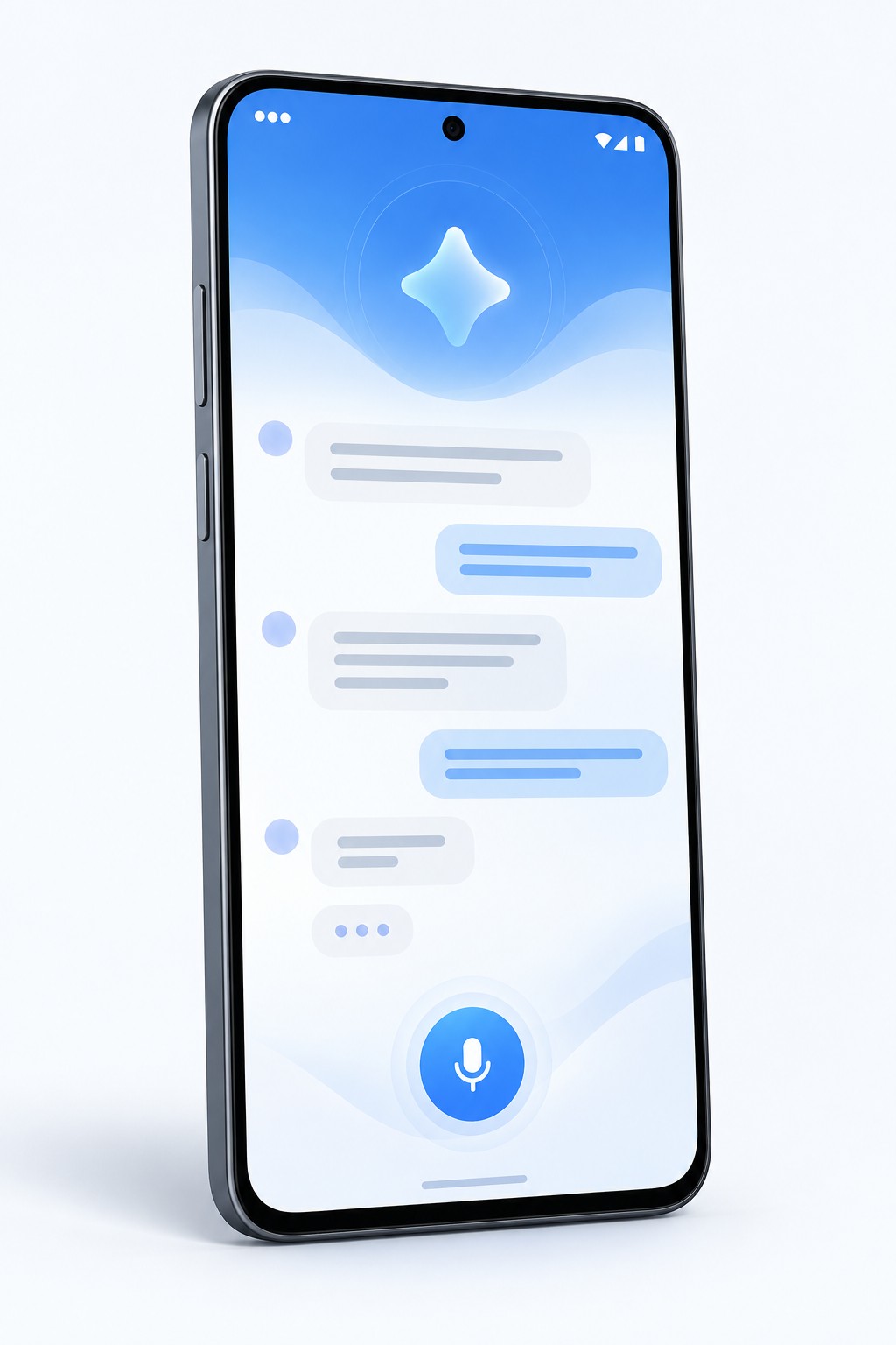 Мобильное приложение нейросети Gemini на Android-смартфоне