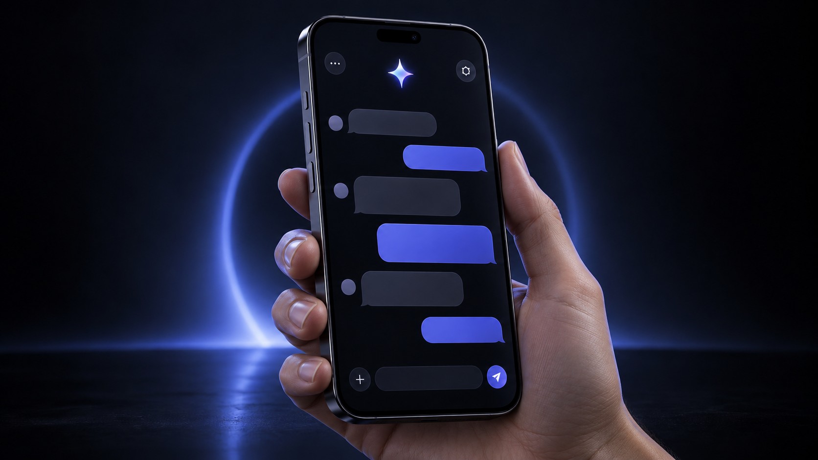 Мобильное приложение Grok на смартфоне — тёмный интерфейс чата